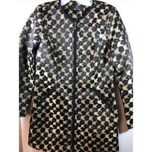 Dennis Basso Size 4 Black Gold cheetah Floral Print Jacket‎